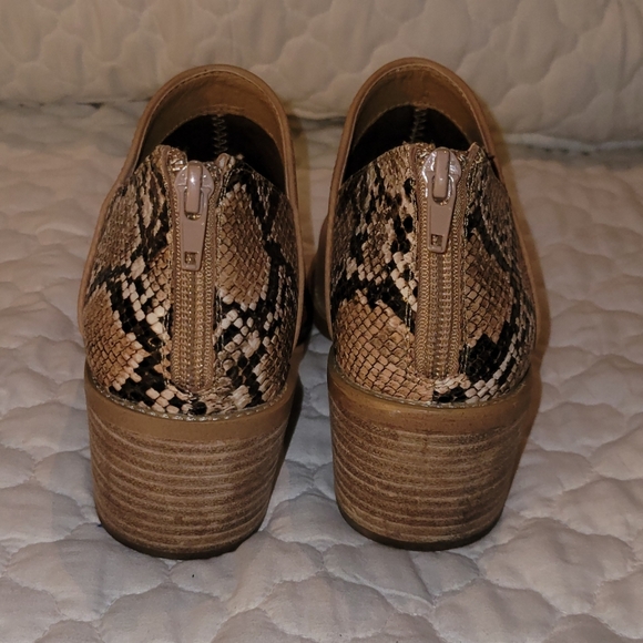 Snake print Tan ankle boots (Report Ortega) - Picture 3 of 7